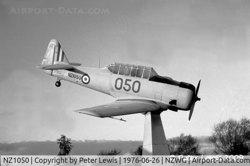NZ1050, 1943 North American AT-6C Harvard IIA C/N 88-13907, ex-RNZAF, WFU - to gate guardian at Wigram 14Jun73