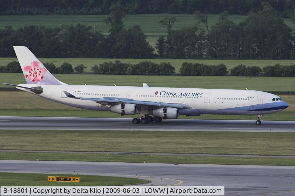 B-18801, 2001 Airbus A340-313 C/N 402, China Airlines  first visit with A340