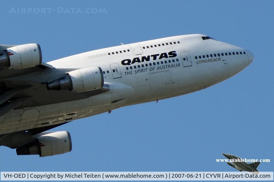 VH-OED, 1991 Boeing 747-4H6 C/N 25126, Qantas