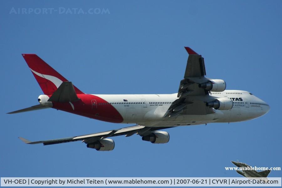 VH-OED, 1991 Boeing 747-4H6 C/N 25126, Qantas