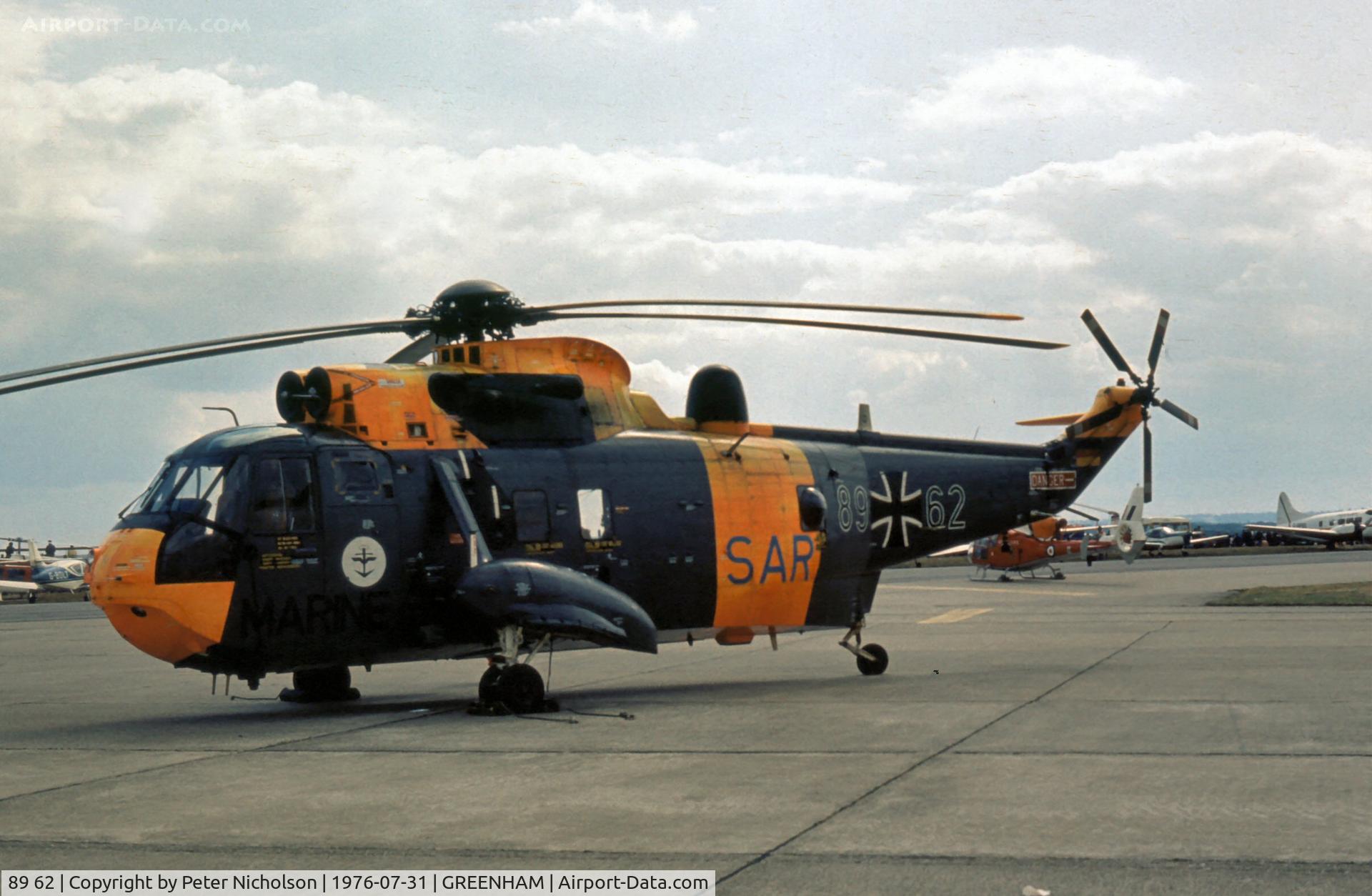 89 62, Westland Sea King Mk.41 C/N WA766, Another view of the MFG-5 German Kreigsmarine Sea King at the 1976 Intnl Air Tattoo at RAF GReenham Common.