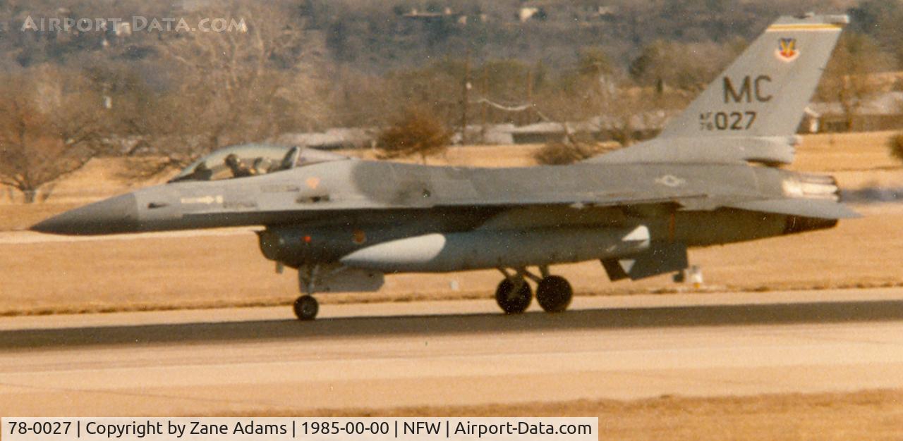 78-0027, 1978 General Dynamics F-16A Fighting Falcon C/N 61-33, USAF F-16 at Carswell AFB