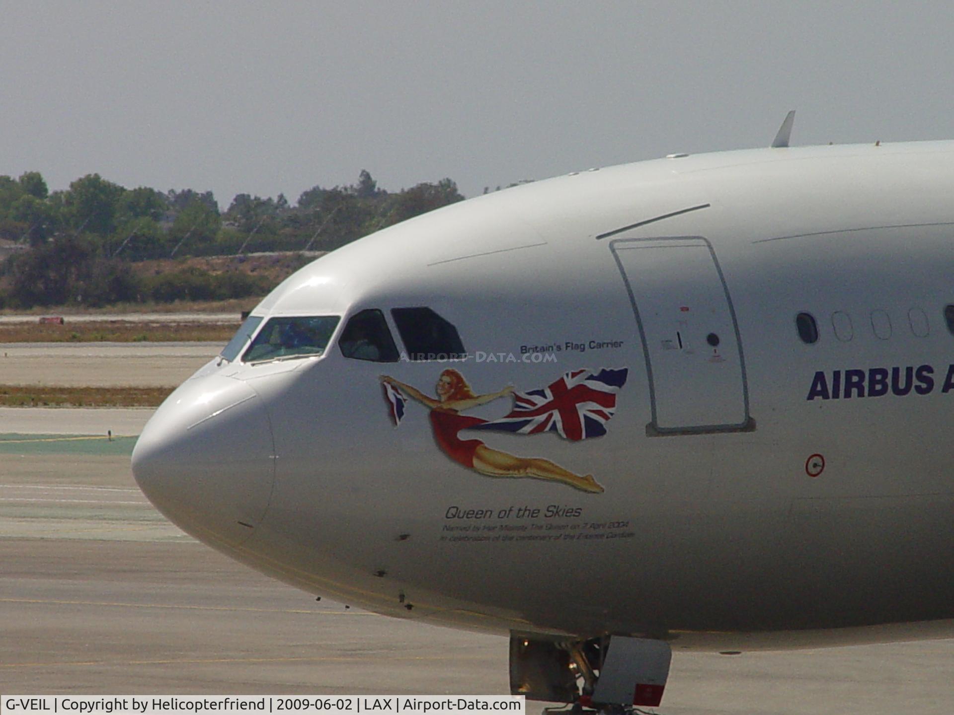 G-VEIL, 2004 Airbus A340-642 C/N 575, Queen of the Skies taxiing to Terminal 2