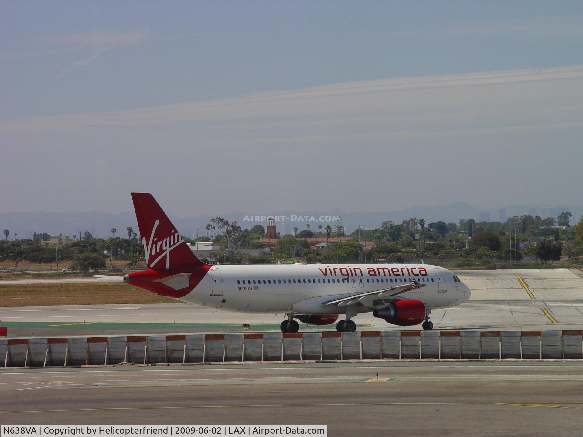 N638VA, 2008 Airbus A320-214 C/N 3503, Turning onto Runway 24L