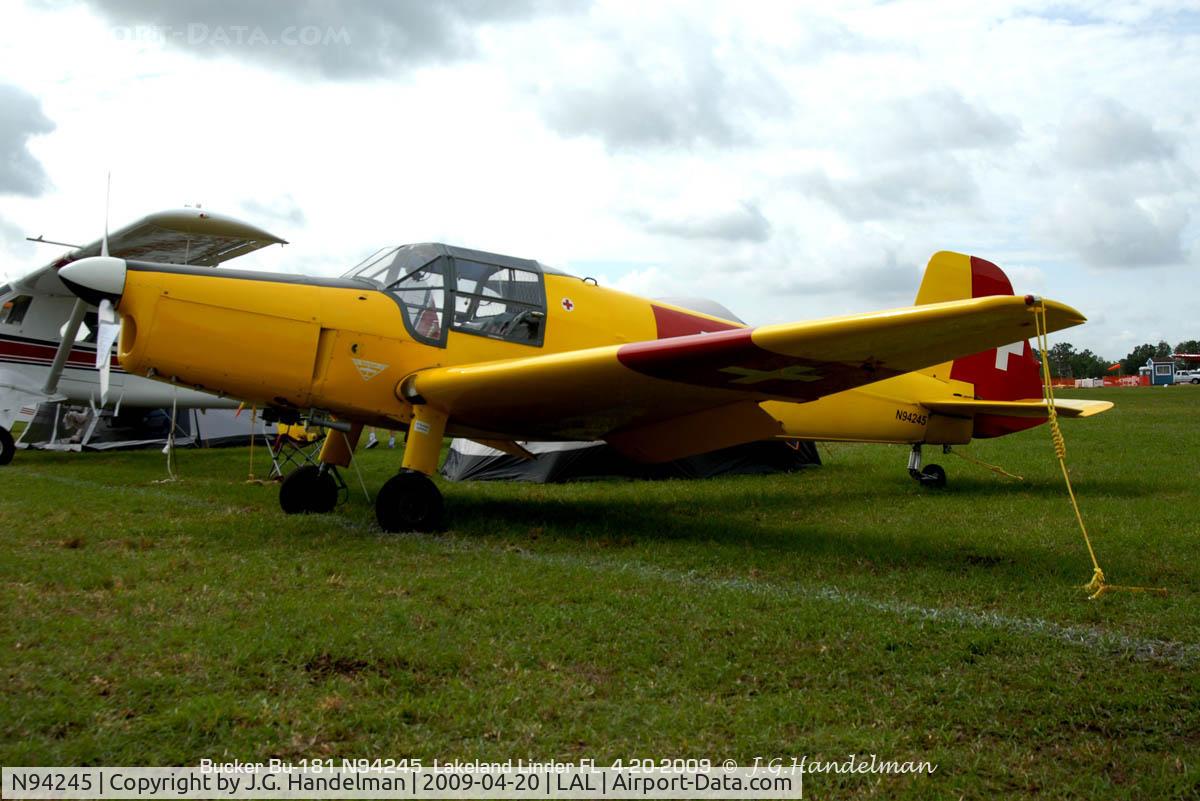 N94245, 1949 Bucker Bu-181 Bestmann C/N 25145, at Sun N' Fun