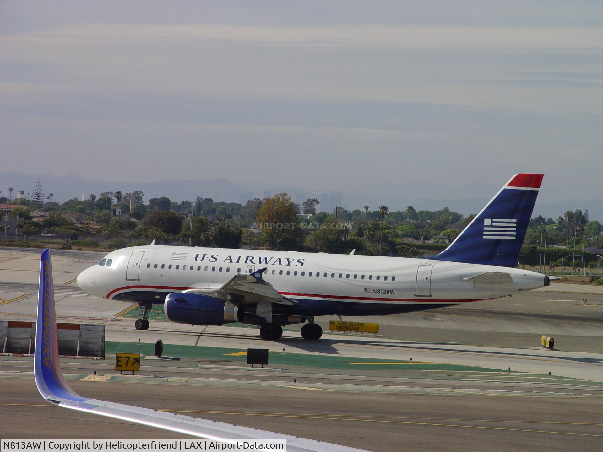 N813AW, 2000 Airbus A319-132 C/N 1223, Taxiing to Runway 24L for take off
