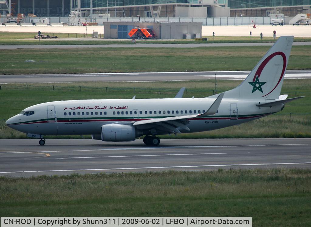 CN-ROD, 2006 Boeing 737-7B6 C/N 33062, Arriving from flight and going to the terminal...
