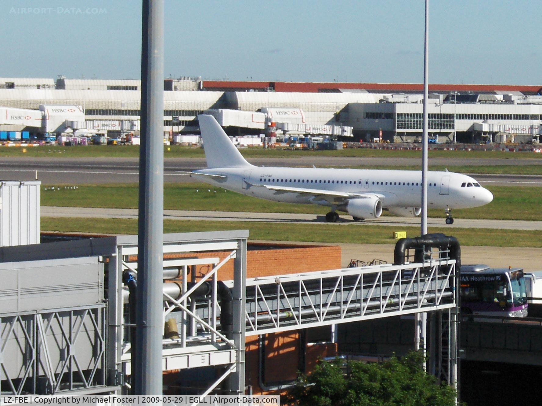LZ-FBE, 2009 Airbus A320-214 C/N 3780, Heathrow, from Car Park 2