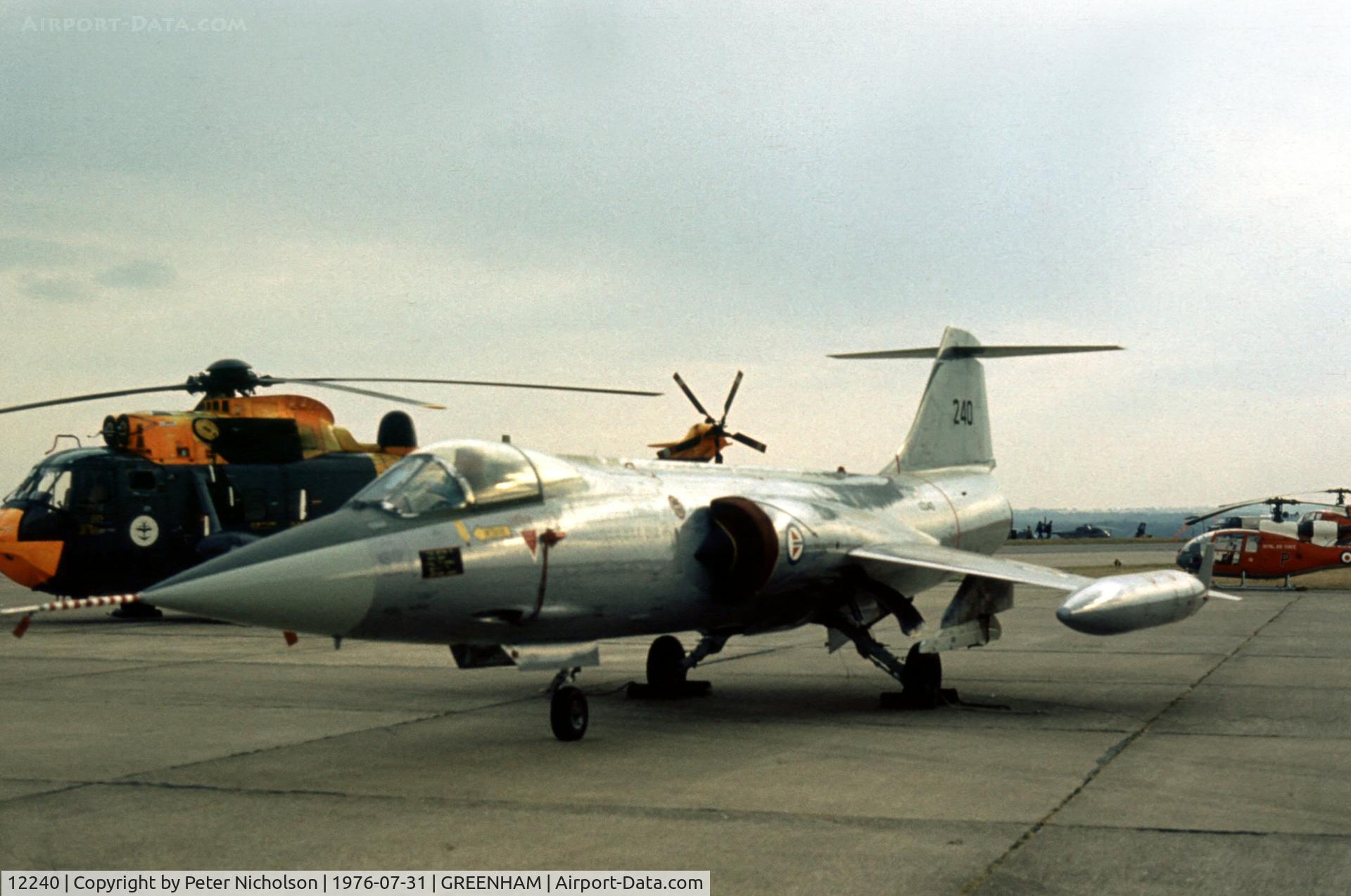 12240, Lockheed RF-104G Starfighter C/N 683C-4042, RF-104G Starfighter of 331 Skv Royal Norwegian Air Force at the 1976 Intnl Air Tattoo at RAF Greenham Common.