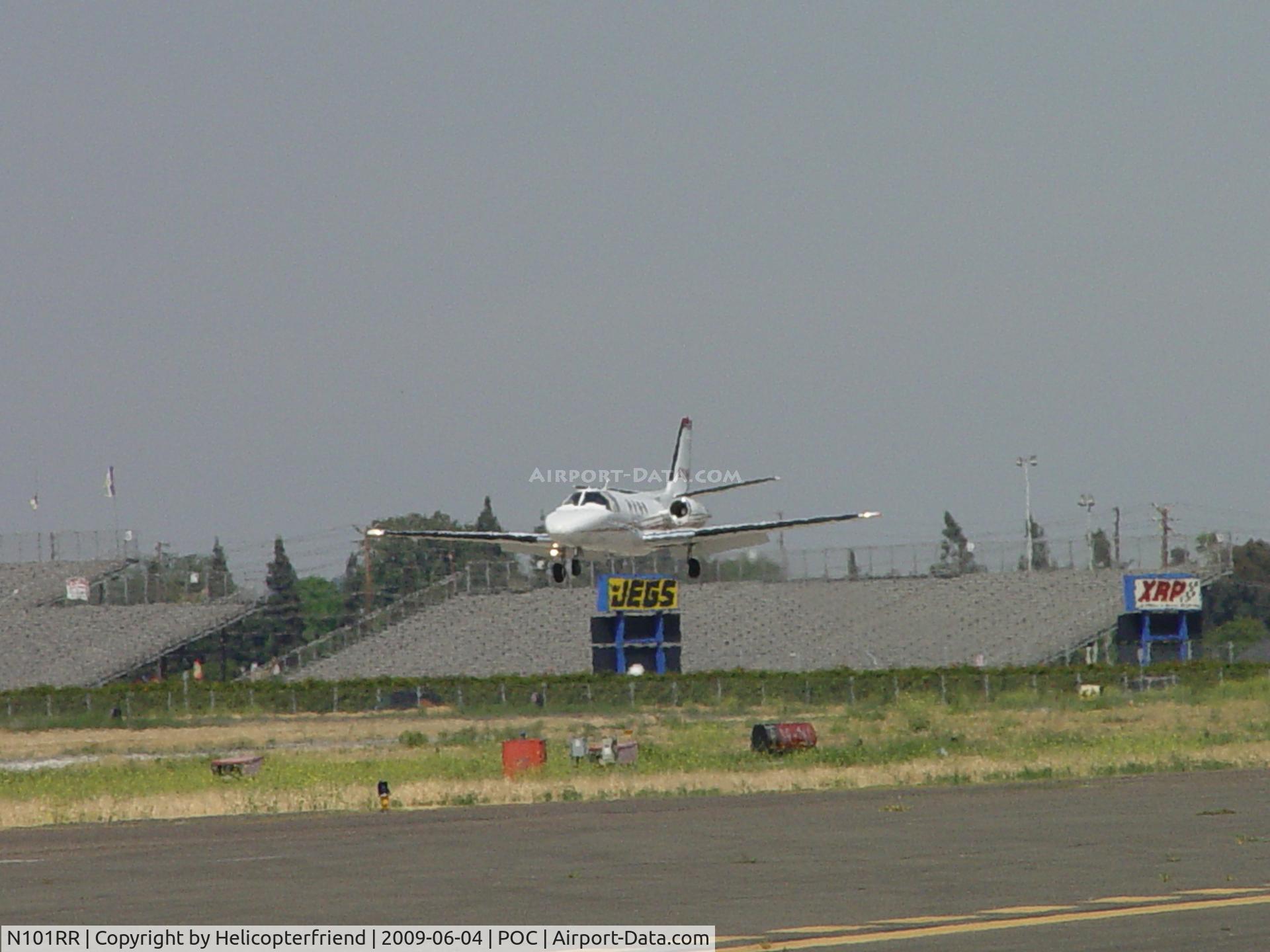 N101RR, 1982 Cessna 501 Citation I/SP C/N 501-0241, Landing on 26L at Brackett