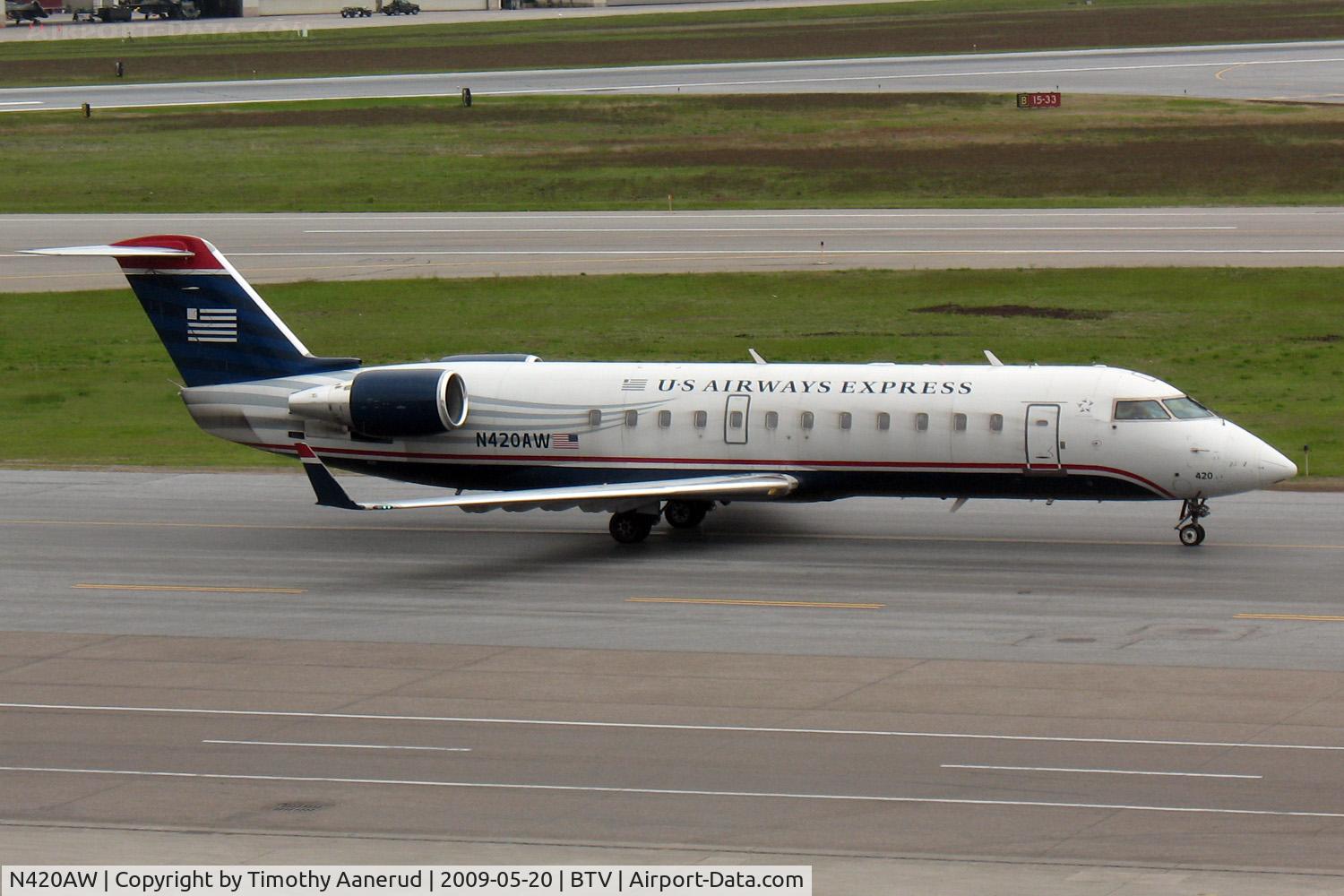 N420AW, 2002 Bombardier CRJ-200LR (CL-600-2B19) C/N 7640, 2002 Bombardier CL-600-2B19, c/n: 7640