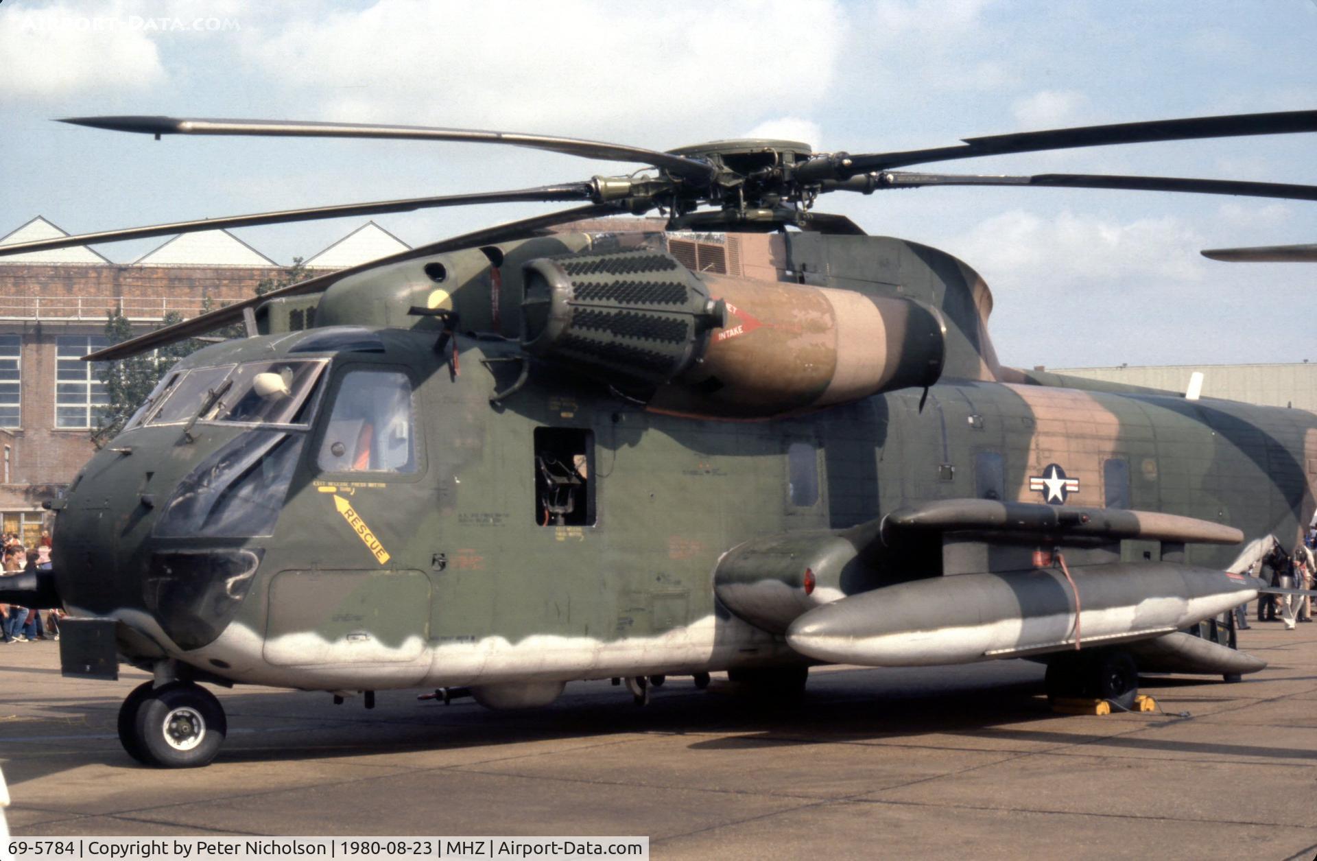 69-5784, 1969 Sikorsky HH-53C Jolly Green Giant C/N 65-232, Another view of the 67 ARRS HH-53C on display at the 1980 Mildenhall Air Fete.
