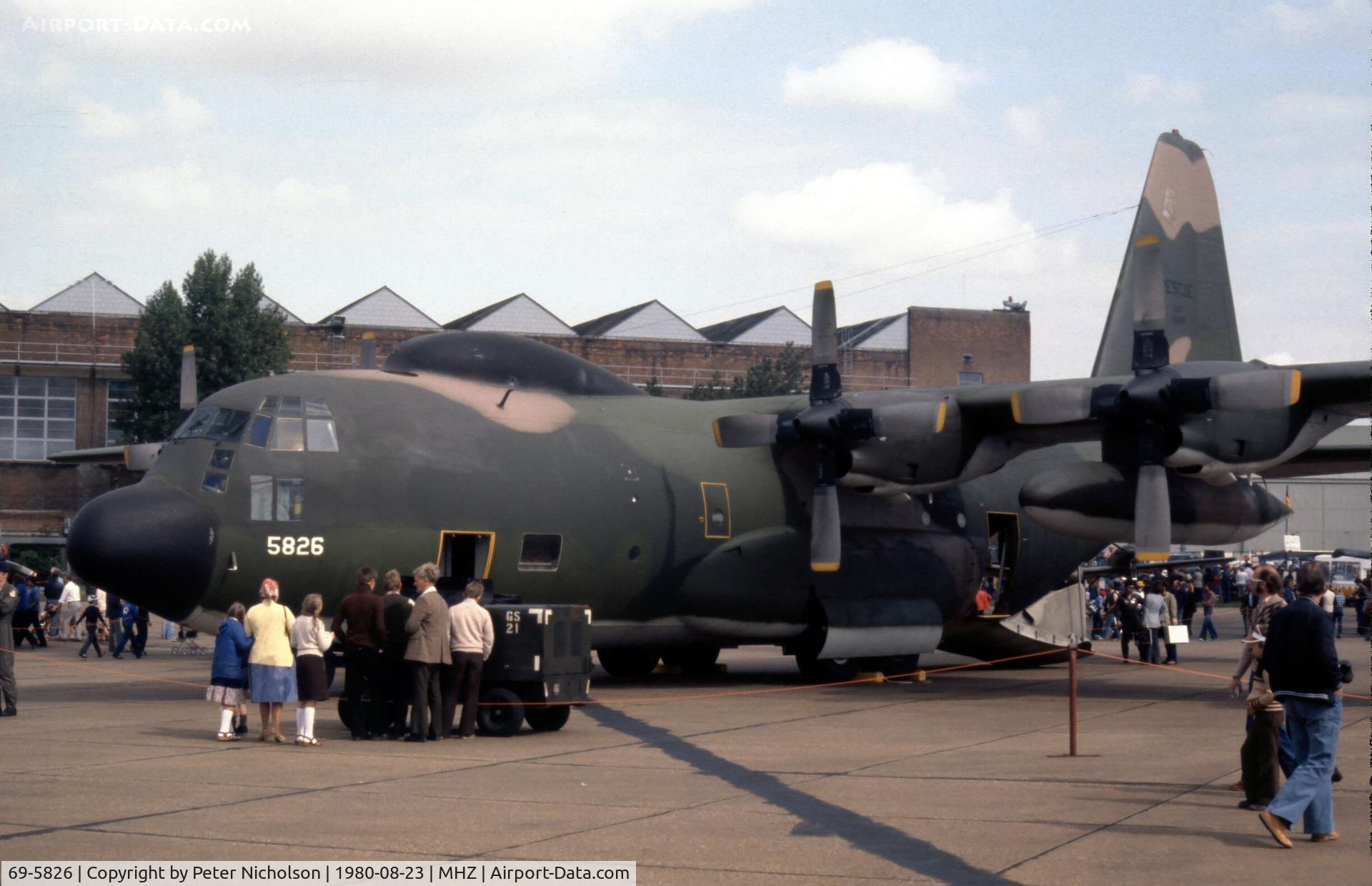 69-5826, 1969 Lockheed HC-130N Hercules C/N 382-4375, Another view of the 67 ARRS Hercules on display at the 1980 Mildenhall Air Fete.