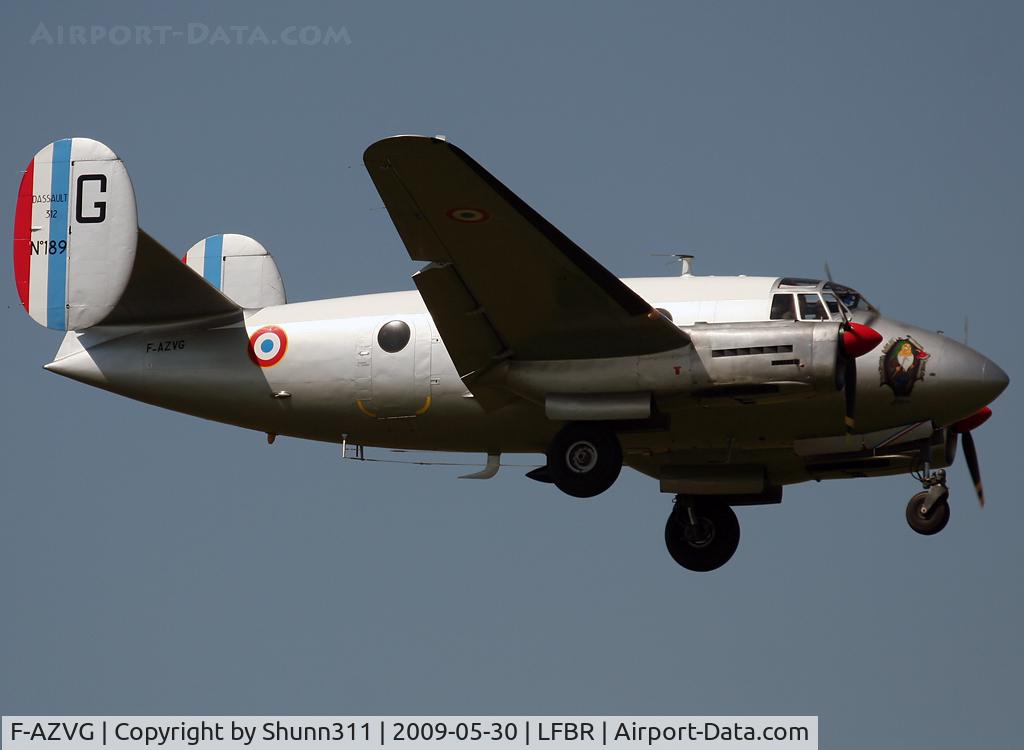 F-AZVG, Dassault MD-312 Flamant C/N 189, Landing rwy 12 after his show during Air Expo Airshow 2009