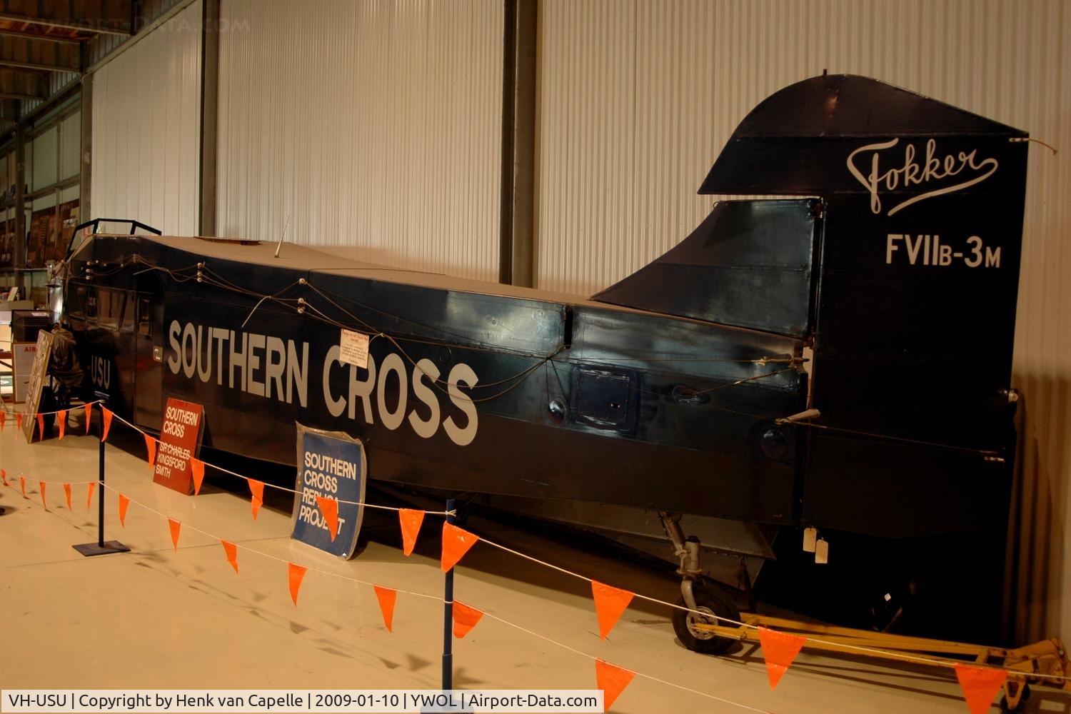 VH-USU, 1987 Fokker F.VIIb/3m Replica C/N SCA-28, Replica of the 