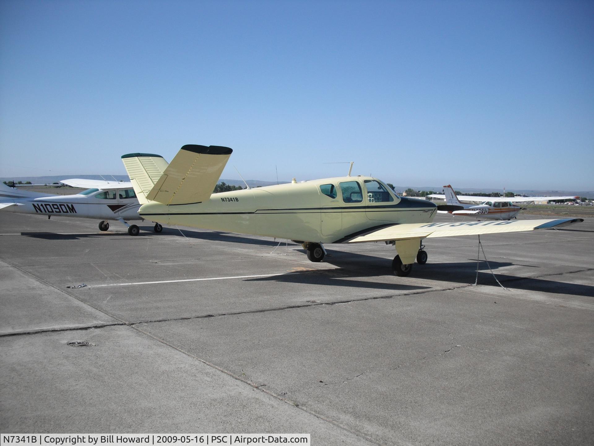 N7341B, 1954 Beech E35 C/N D-3804, Prettiest Beech on the Ramp!