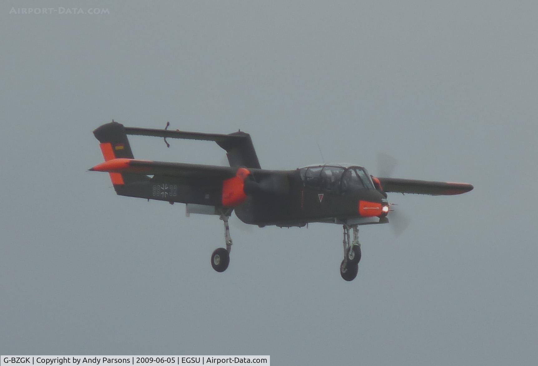 G-BZGK, 1971 North American OV-10B Bronco C/N 338-17, Landing at Duxford