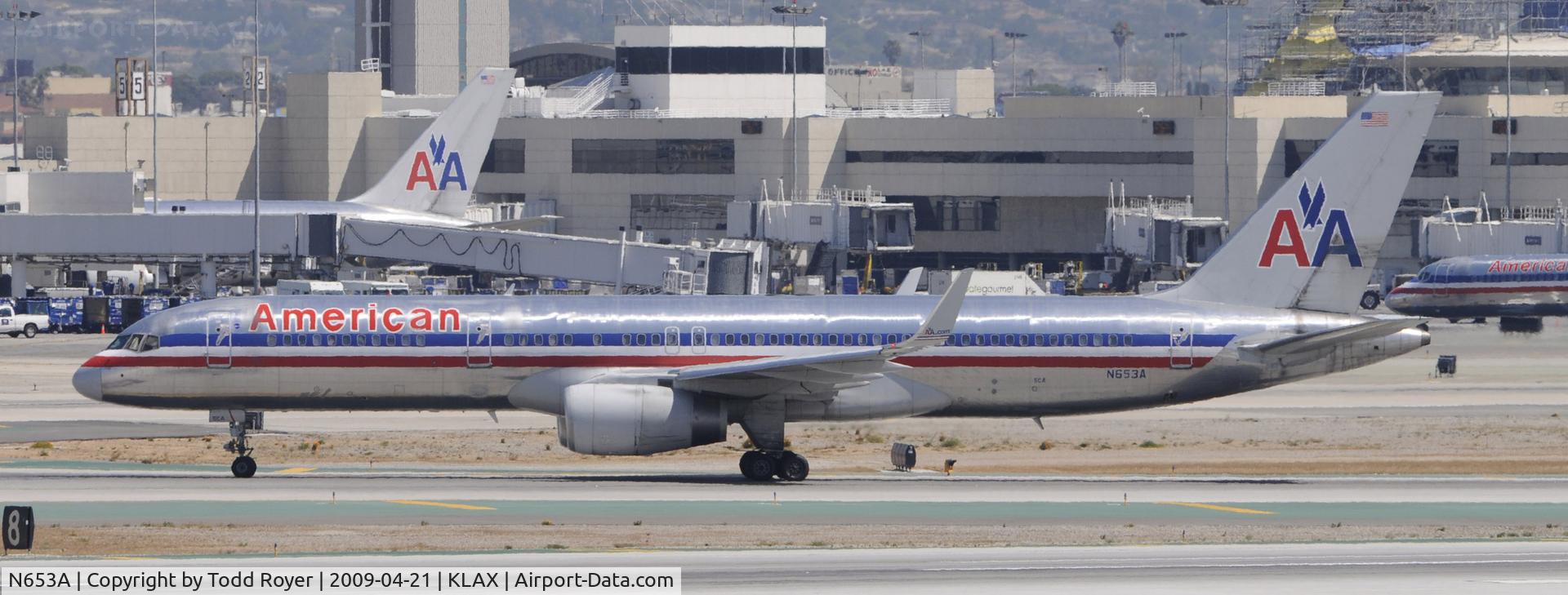 N653A, 1991 Boeing 757-223 C/N 24611, Landing 24R at LAX