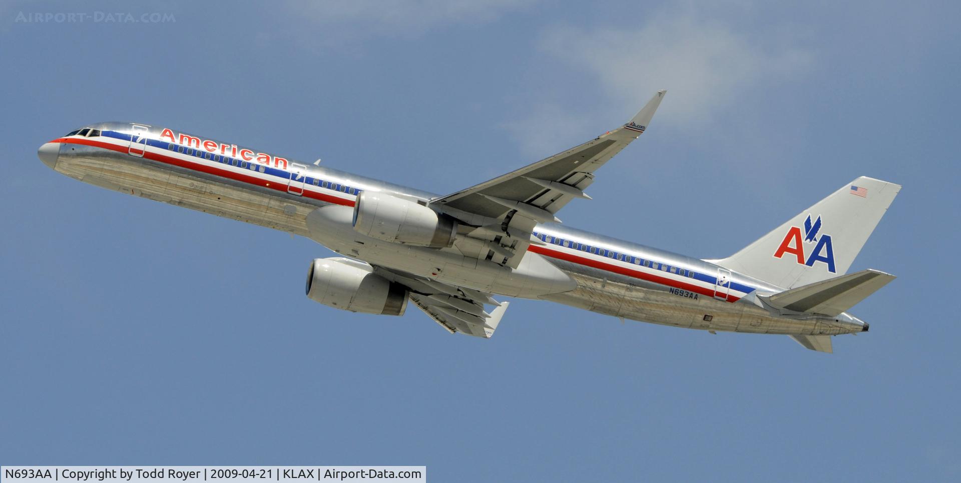 N693AA, 1994 Boeing 757-223 C/N 26973, Departing LAX on 25R