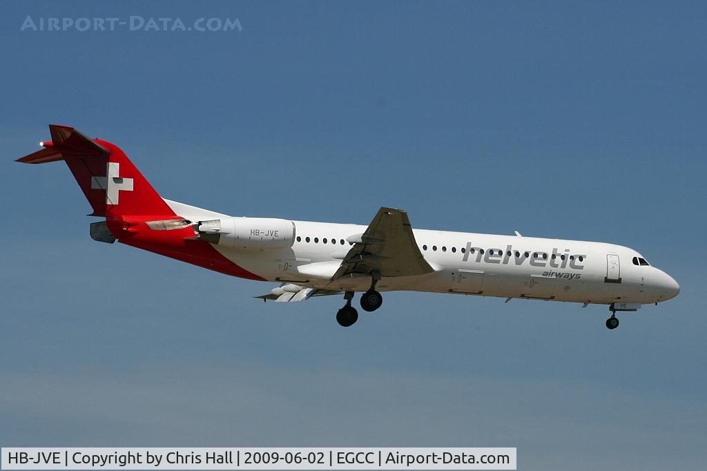 HB-JVE, 1993 Fokker 100 (F-28-0100) C/N 11459, Helvetic Airways