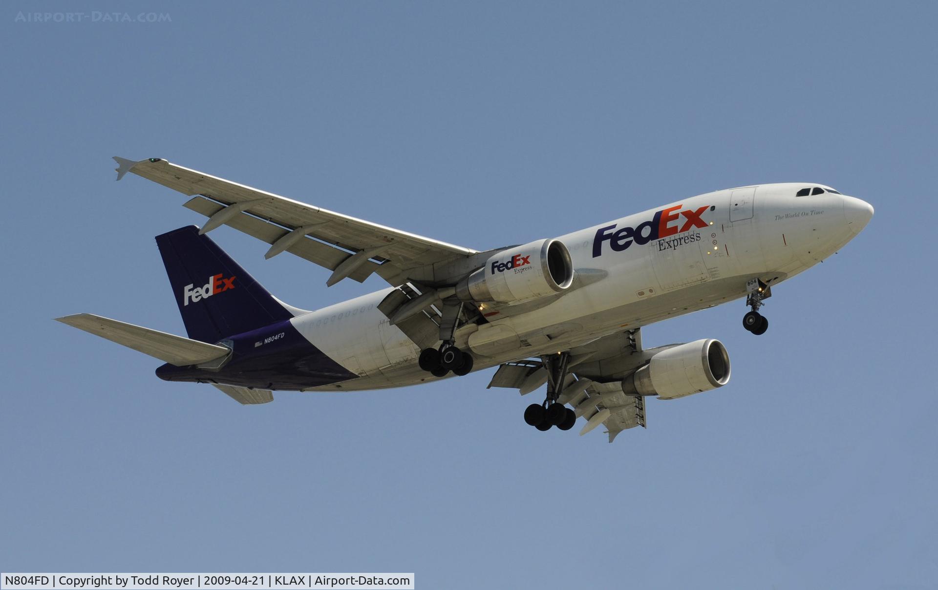 N804FD, 1990 Airbus A310-324 C/N 549, Landing 24R at LAX