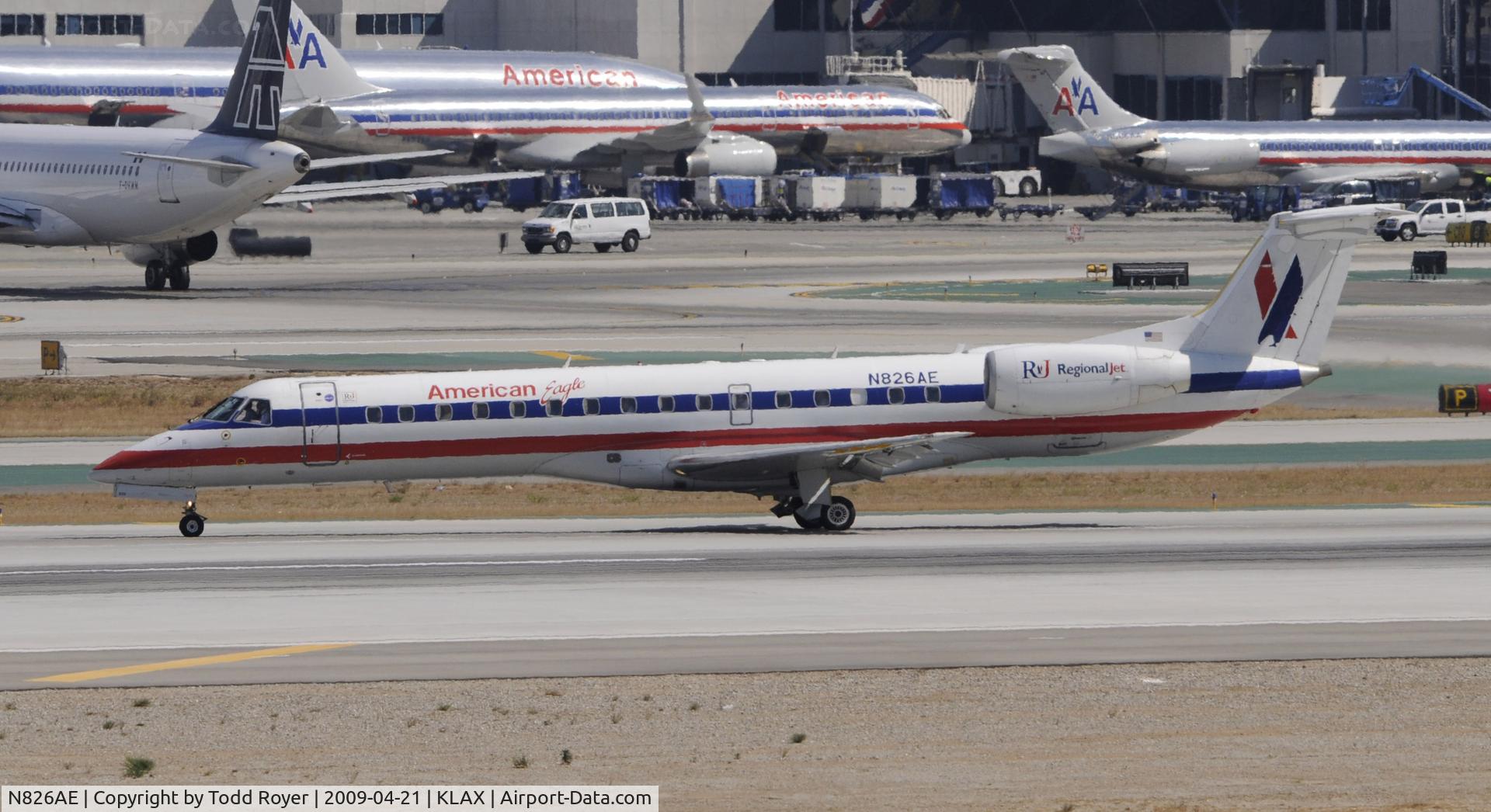 N826AE, 2002 Embraer ERJ-140LR (EMB-135KL) C/N 145592, Taxi to gate