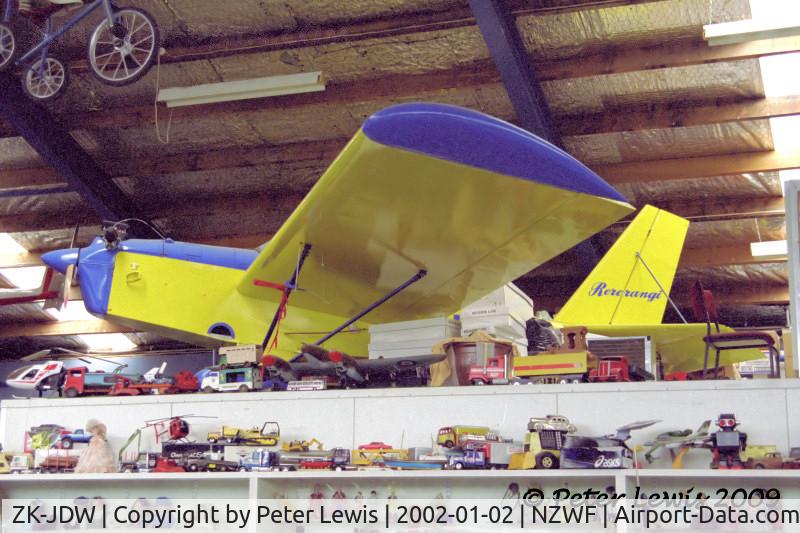 ZK-JDW, 1996 Team 103R Max 103UL C/N 736, G F Rhodes, Wanaka - on display in museum