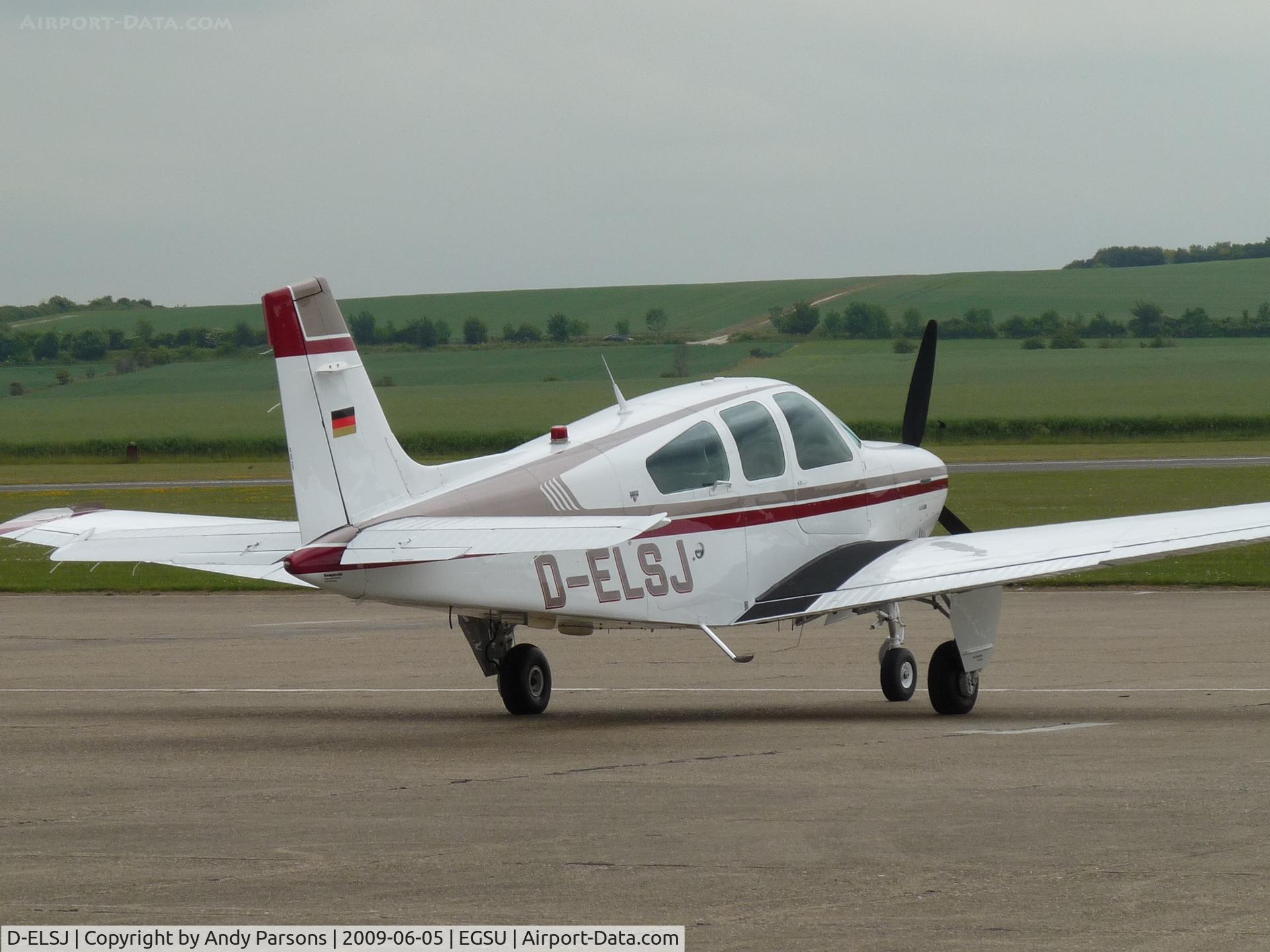 D-ELSJ, 1987 Beech F33A Bonanza C/N CE-1130, One of several for the European Bonanza Soc UK tour