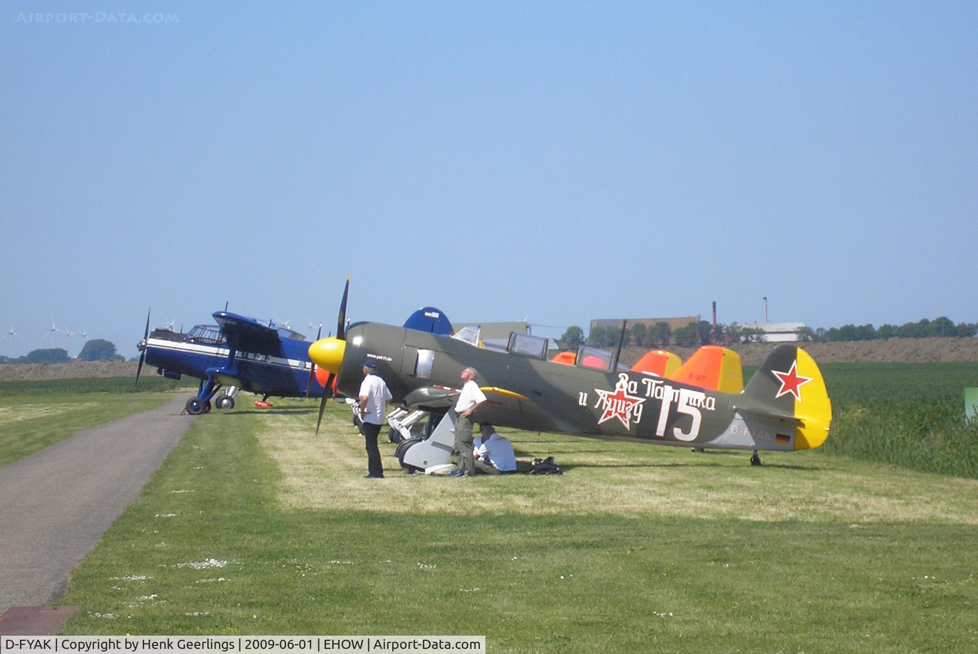 D-FYAK, 1953 Yakovlev Yak-11 C/N 170103, Oostwold  Airport  Airshow june 2009