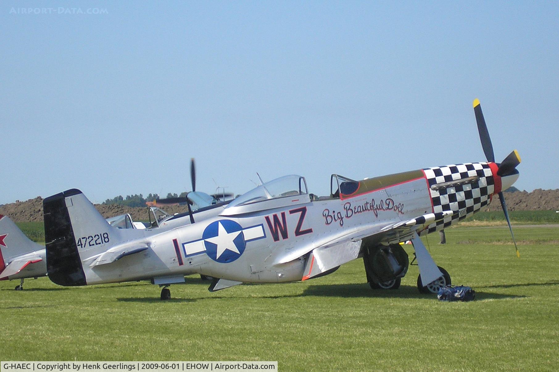 G-HAEC, 1951 Commonwealth CA-18 Mustang 22 (P-51D) C/N CACM-192-1517, Oostwold  Airport  Airshow june 2009