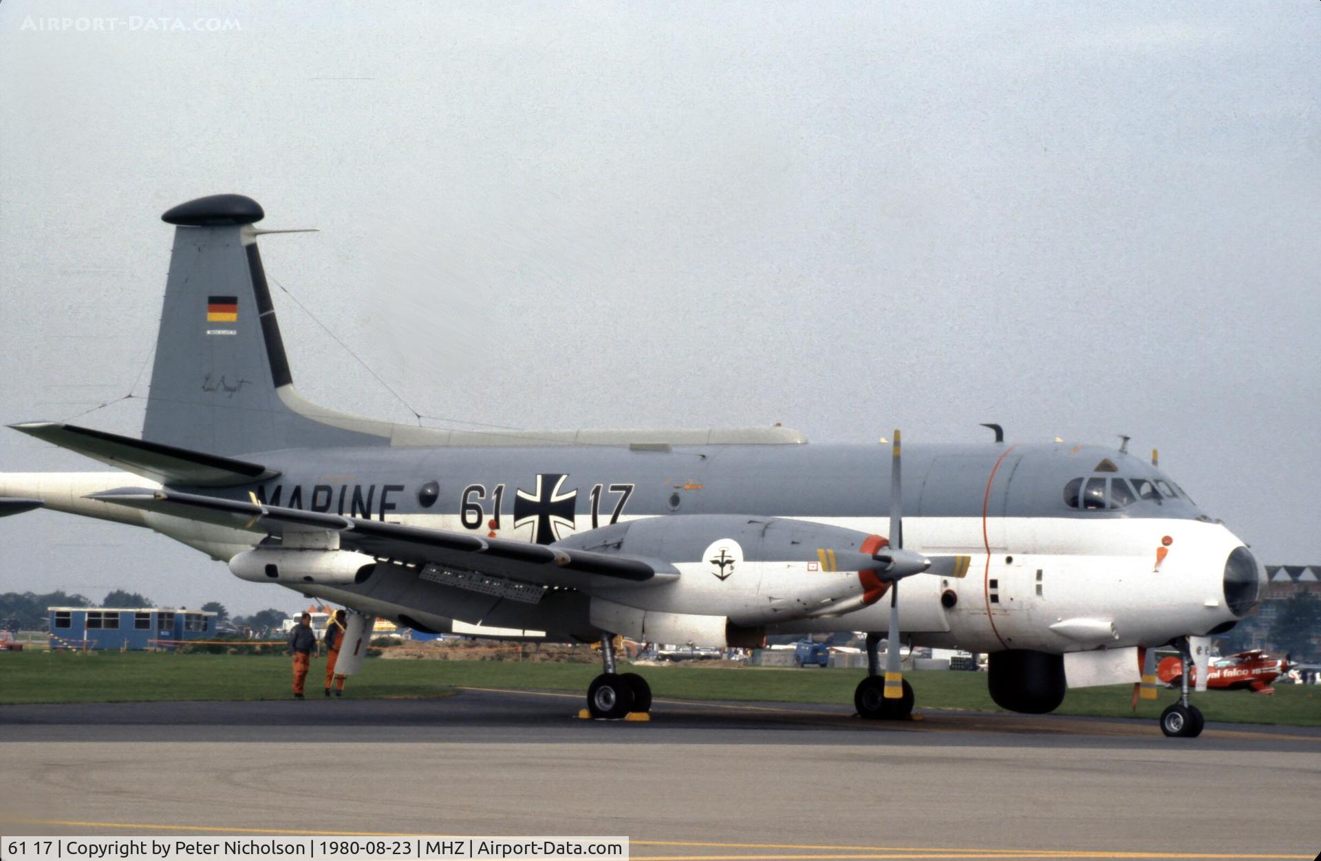 61 17, Breguet 1150 Atlantic C/N 34, Atlantic 61+17 of German Kreigsmarine MFG-3 at the 1980 Mildenhall Air Fete.