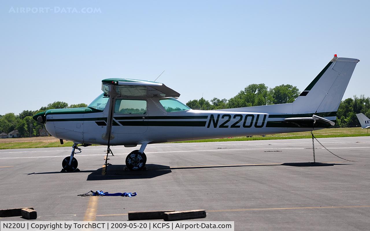 N220U, 1978 Cessna 152 C/N 15282143, Ohio University C-152 on the West Ramp at KCPS during NIFA Safecon 2009.