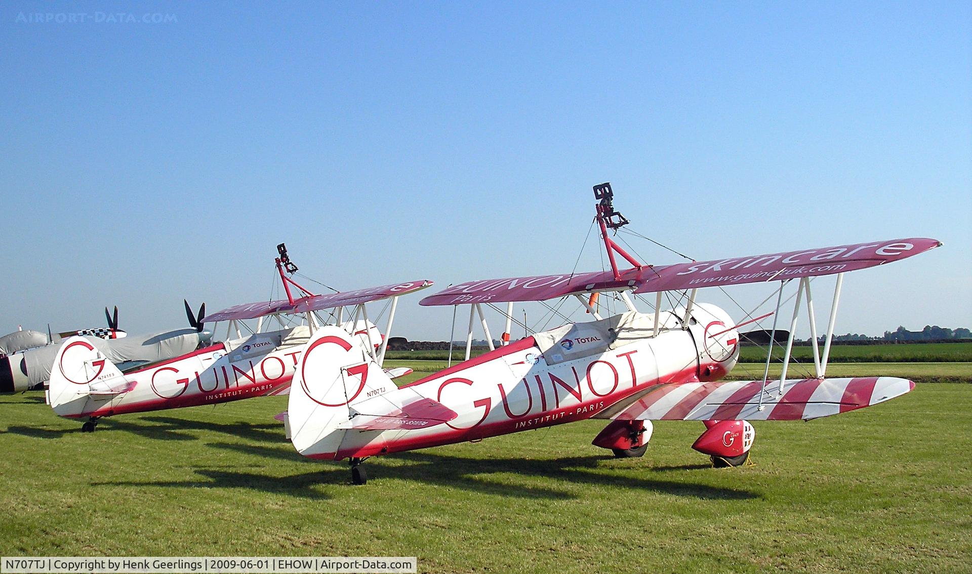 N707TJ, 1943 Boeing A75N1(PT17) C/N 75-950, Oostwold  Airport  Airshow june 2009 ;Aero Super Batics Team Guinot Wing Walker  Team