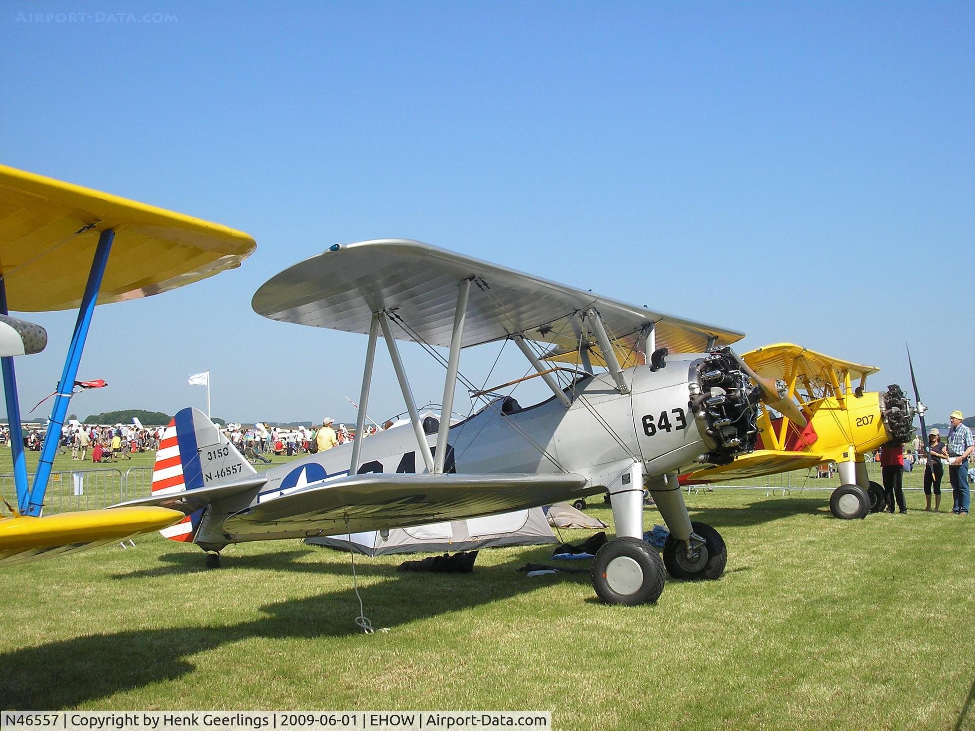 N46557, 1944 Boeing A75N1(PT17) C/N 75-3150, Oostwold  Airport  Airshow june 2009
