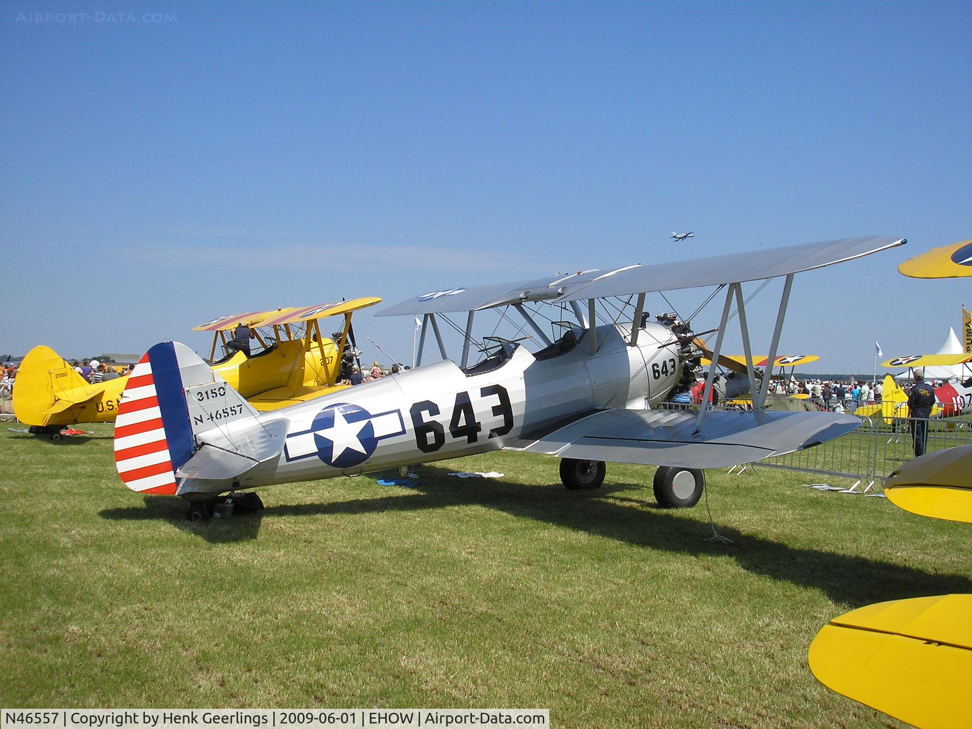 N46557, 1944 Boeing A75N1(PT17) C/N 75-3150, Oostwold  Airport  Airshow june 2009