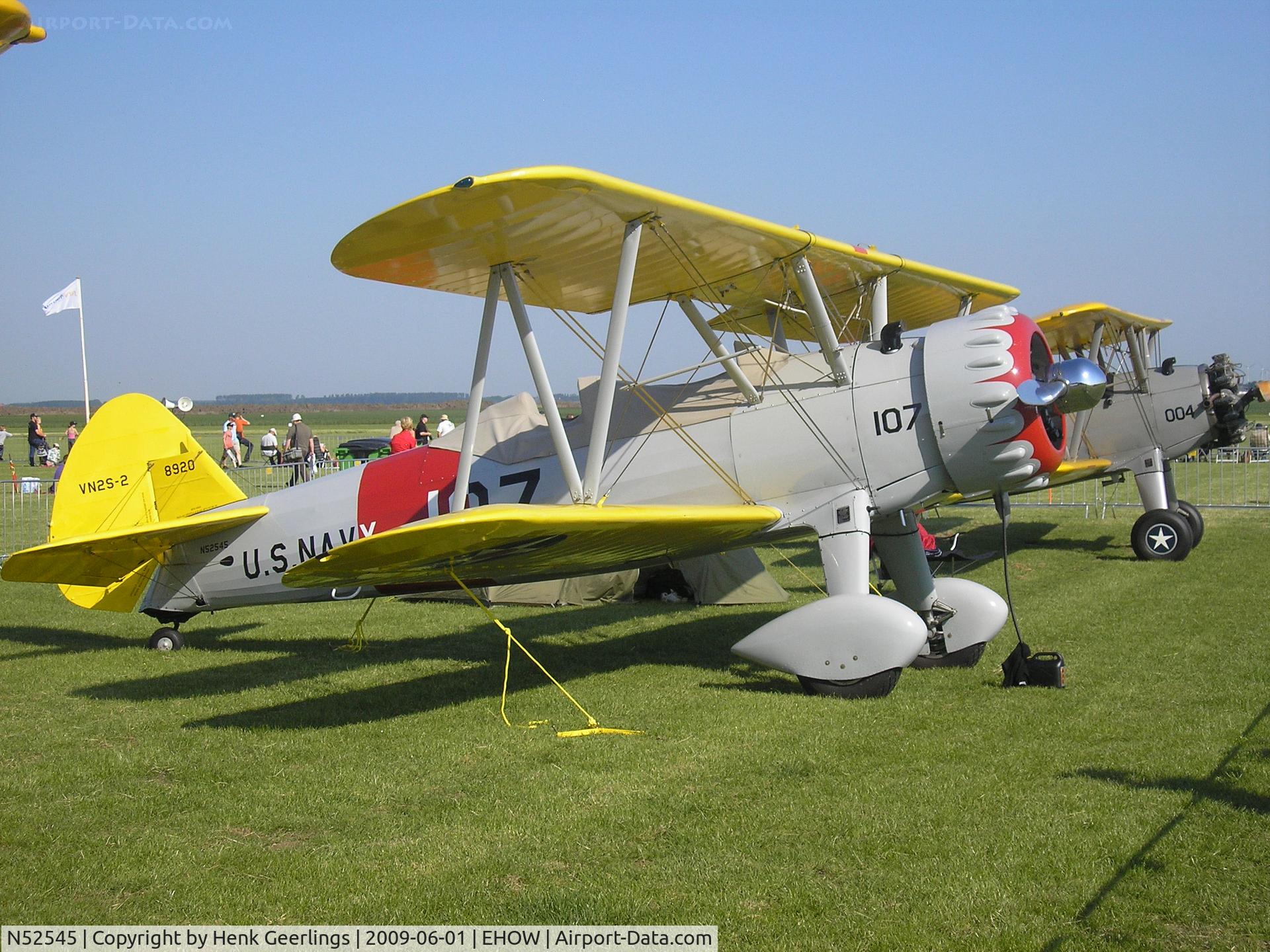 N52545, Boeing A75N1(PT17) C/N 75-2479, Oostwold  Airport  Airshow june 2009