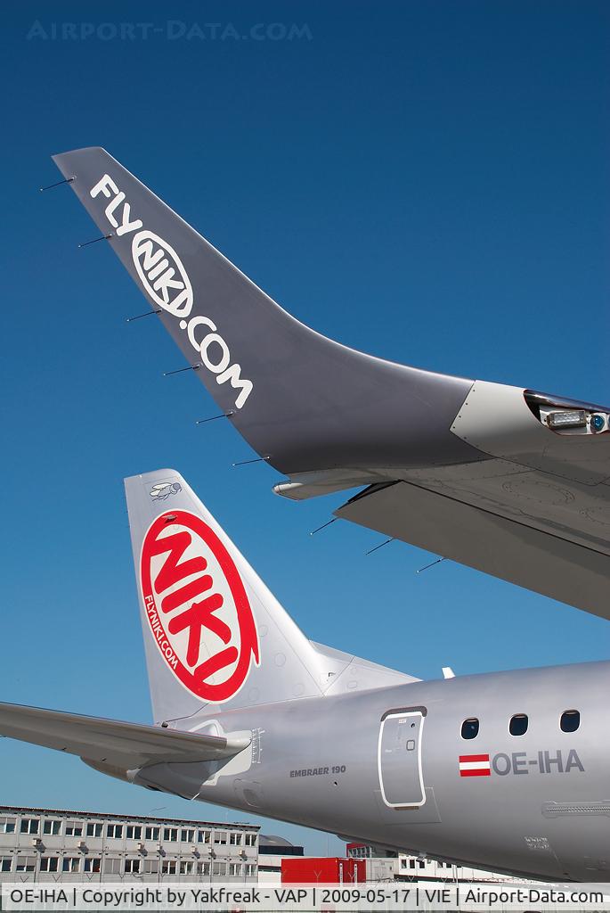 OE-IHA, 2009 Embraer 190LR (ERJ-190-100LR) C/N 19000285, Fly Niki Embraer 190