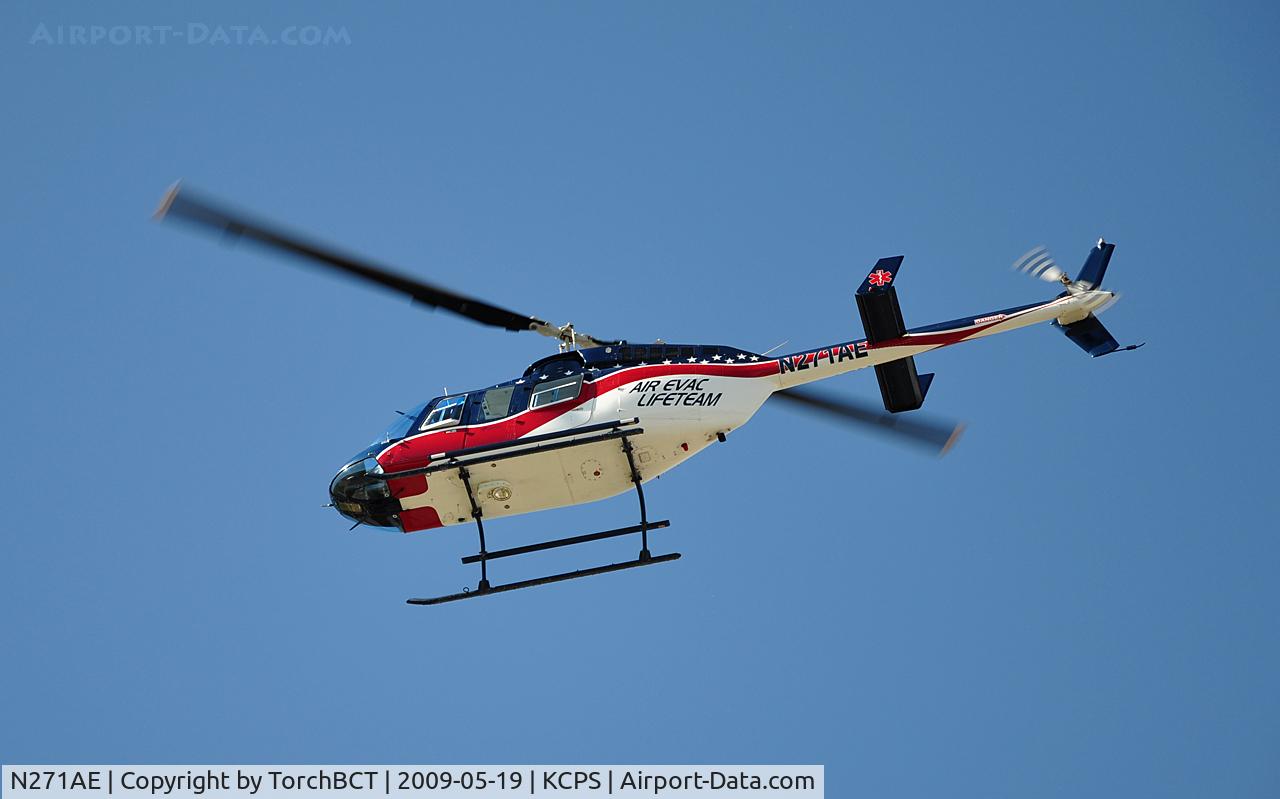 N271AE, 1990 Bell 206L-3 LongRanger III C/N 51351, Air Evac LongRanger III overflight.