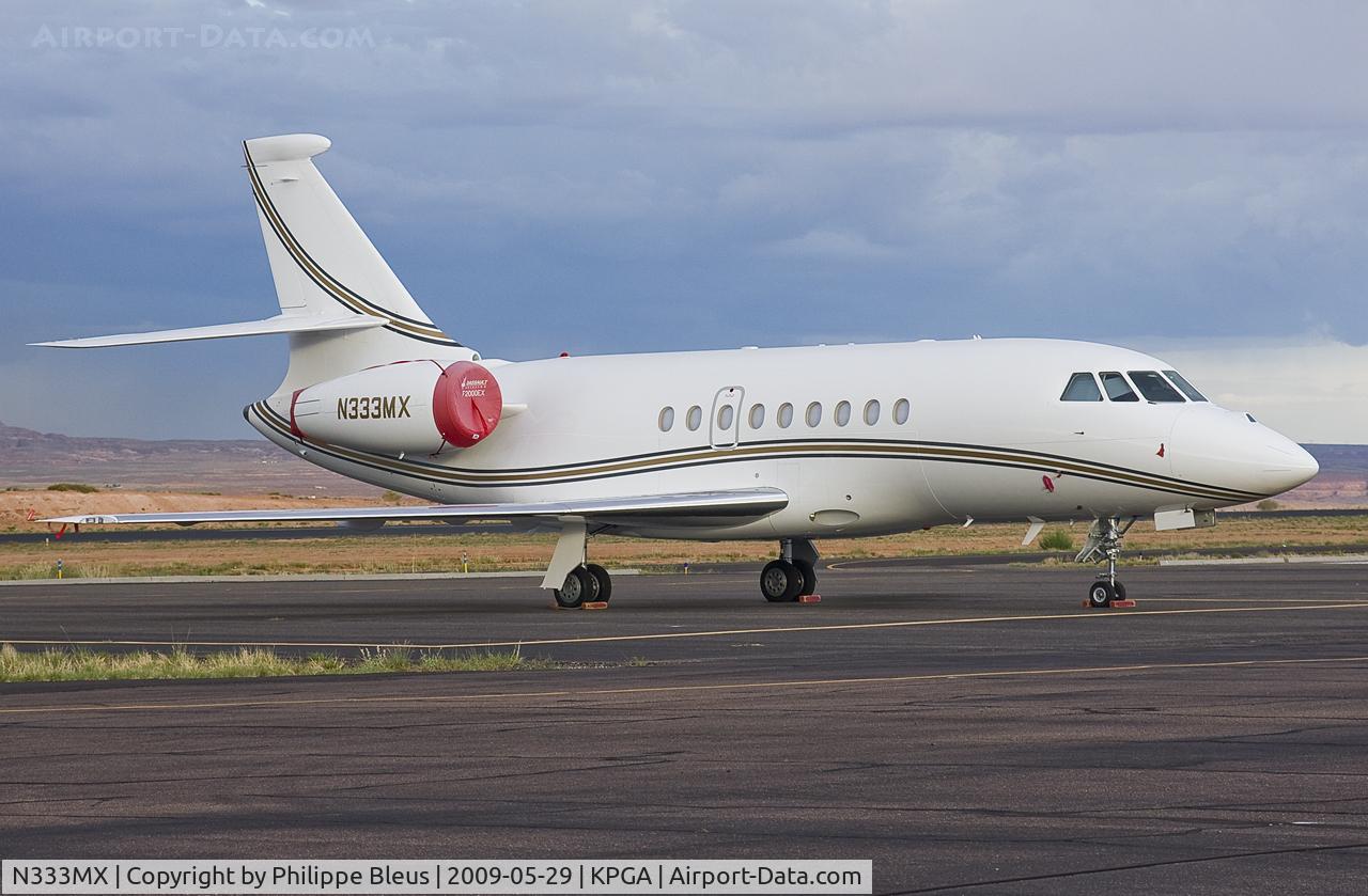 N333MX, 2007 Dassault Falcon 2000EX C/N 120, The same, with a better (setting) sunlight