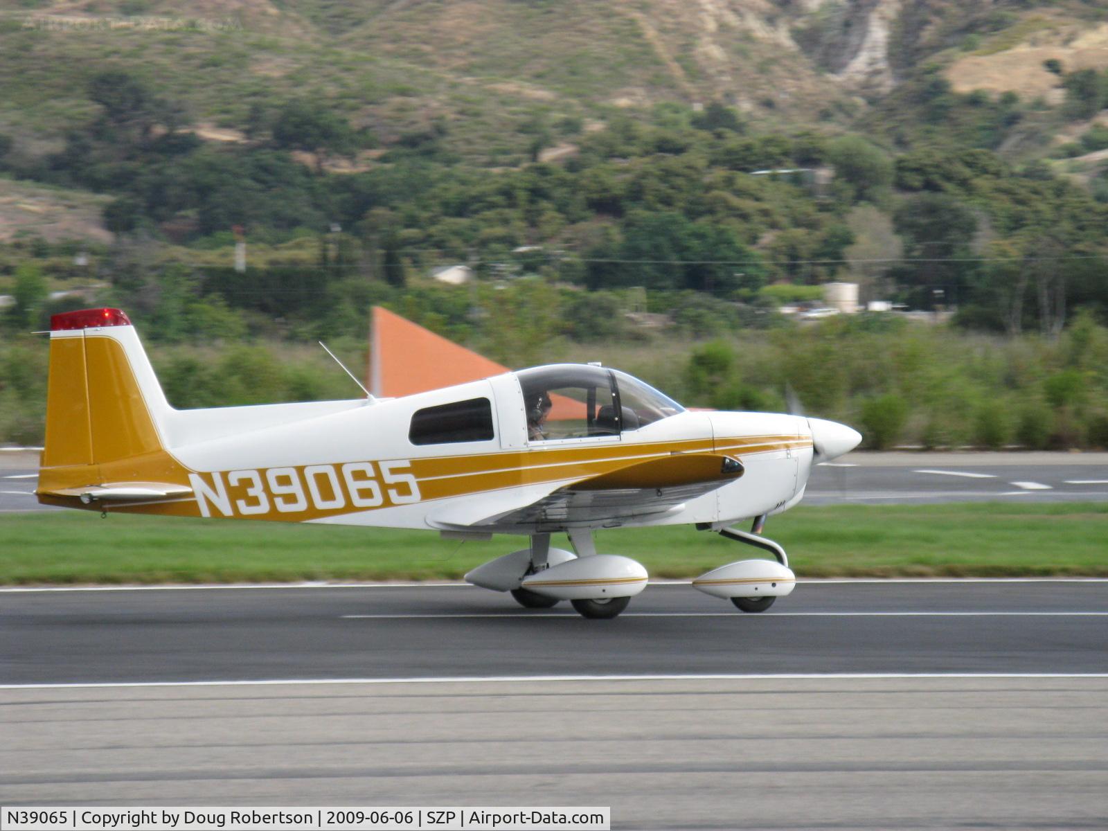 N39065, 1978 Grumman American AA-1C Lynx C/N AA1C0211, 1978 Grumman American AA-1C T-CAT, Lycoming O-320-E2A 150 Hp upgrade, landing roll Rwy 22