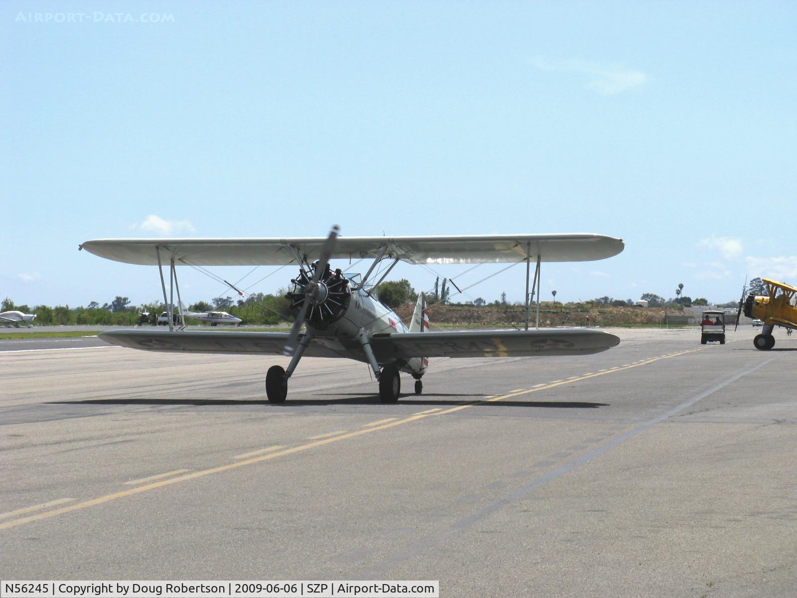 N56245, 1941 Boeing A75N1(PT17) C/N 75-4284, 1942 Boeing Stearman A75N1(PT-17), Jacobs r755-B2M 275 Hp upgrade, taxi