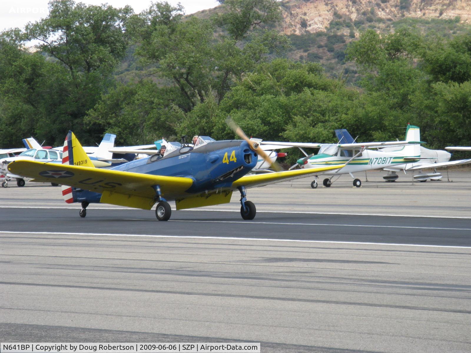 N641BP, Fairchild M-62A C/N 274HO, Fairchild M-62A CORNELL as PT-19A, Fairchild Ranger 6-440C-5 200 Hp, landing roll Rwy 22