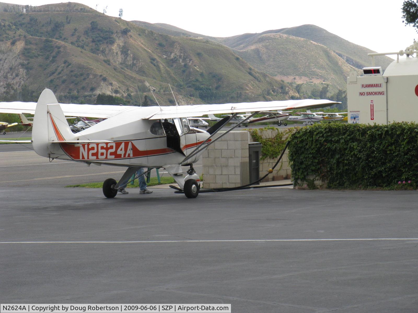 N2624A, 1953 Piper PA-22-135 Tri-Pacer C/N 22-1091, 1953 Piper PA-22-135 TRI-PACER, Lycoming O-320 upgrade, refueling