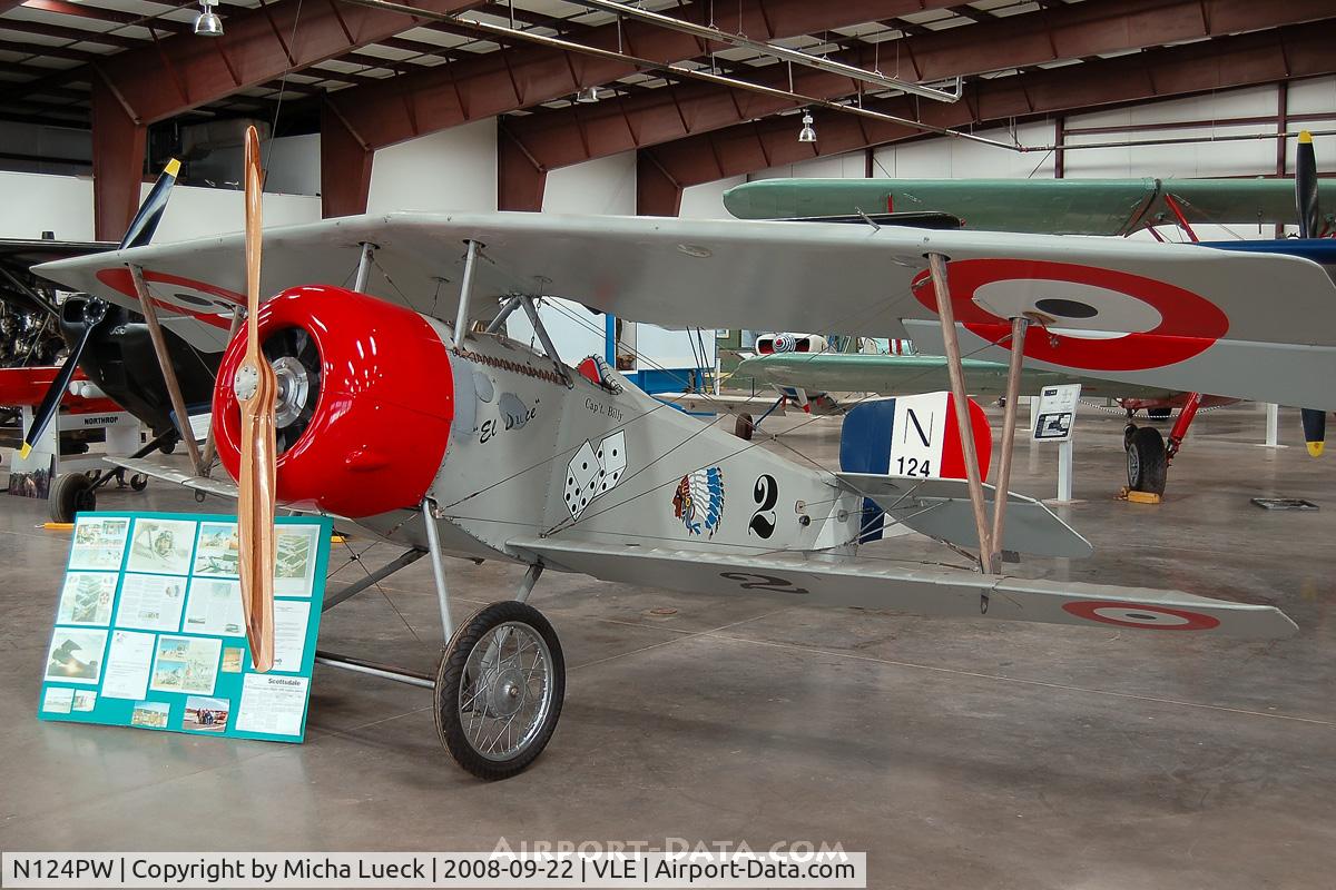 N124PW, 1998 Nieuport 17 Scout Replica C/N 621, Grand Canyon Valle Aiport Hidden History Museum