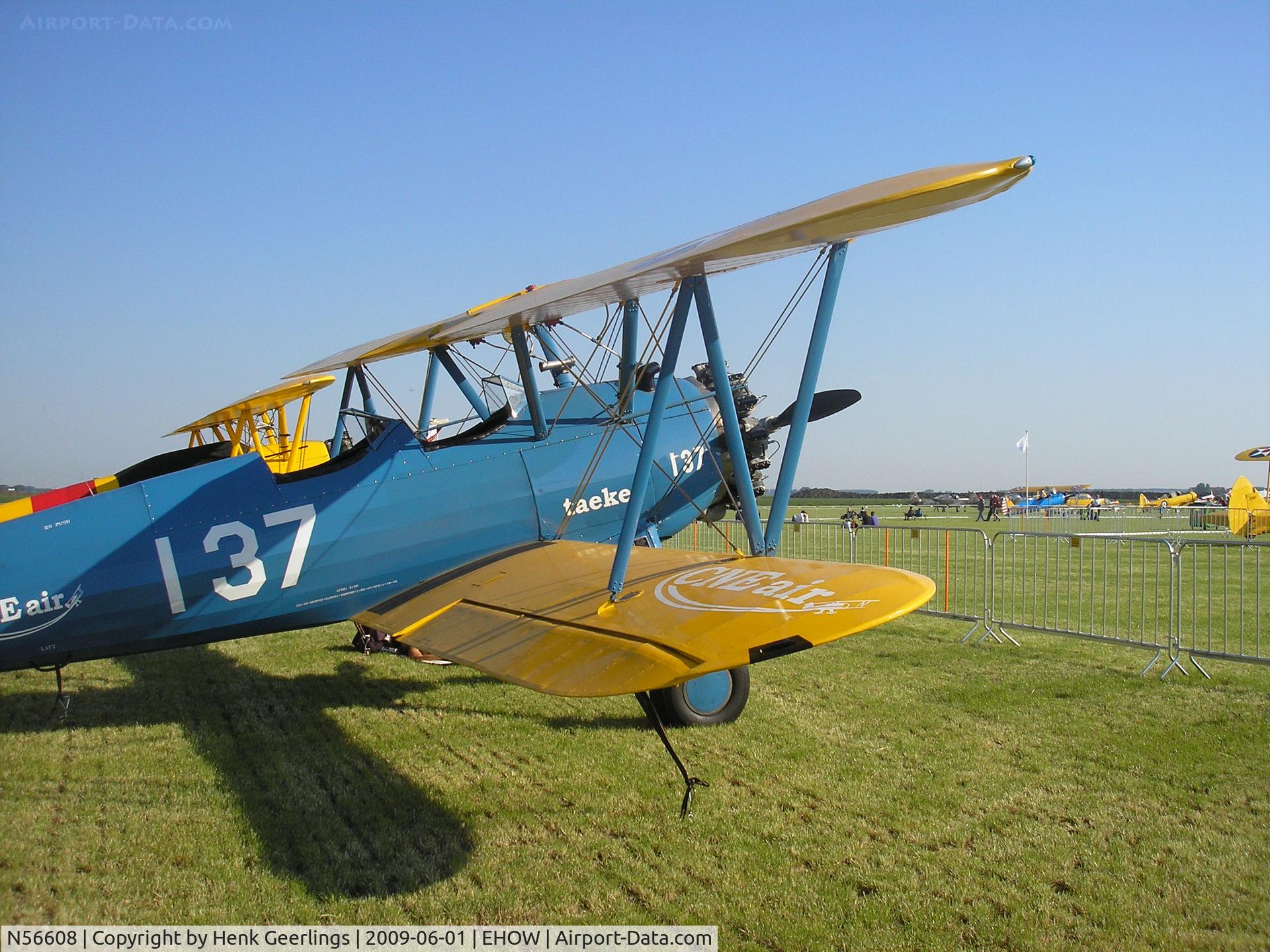 N56608, 1942 Boeing A75N1 (PT-17) C/N 75-2888, Oostwold  Airport  Airshow june 2009
