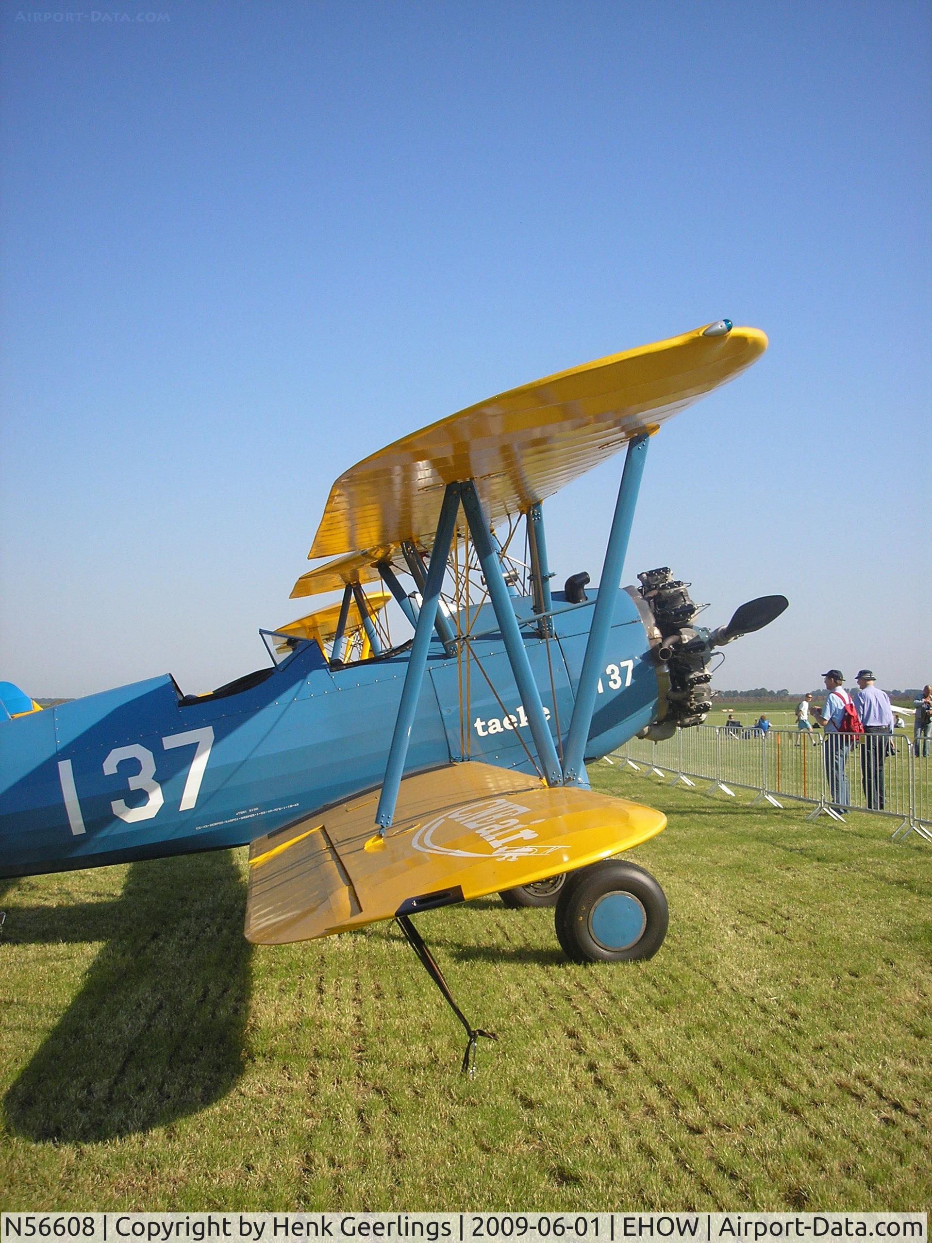 N56608, 1942 Boeing A75N1 (PT-17) C/N 75-2888, Oostwold  Airport  Airshow june 2009