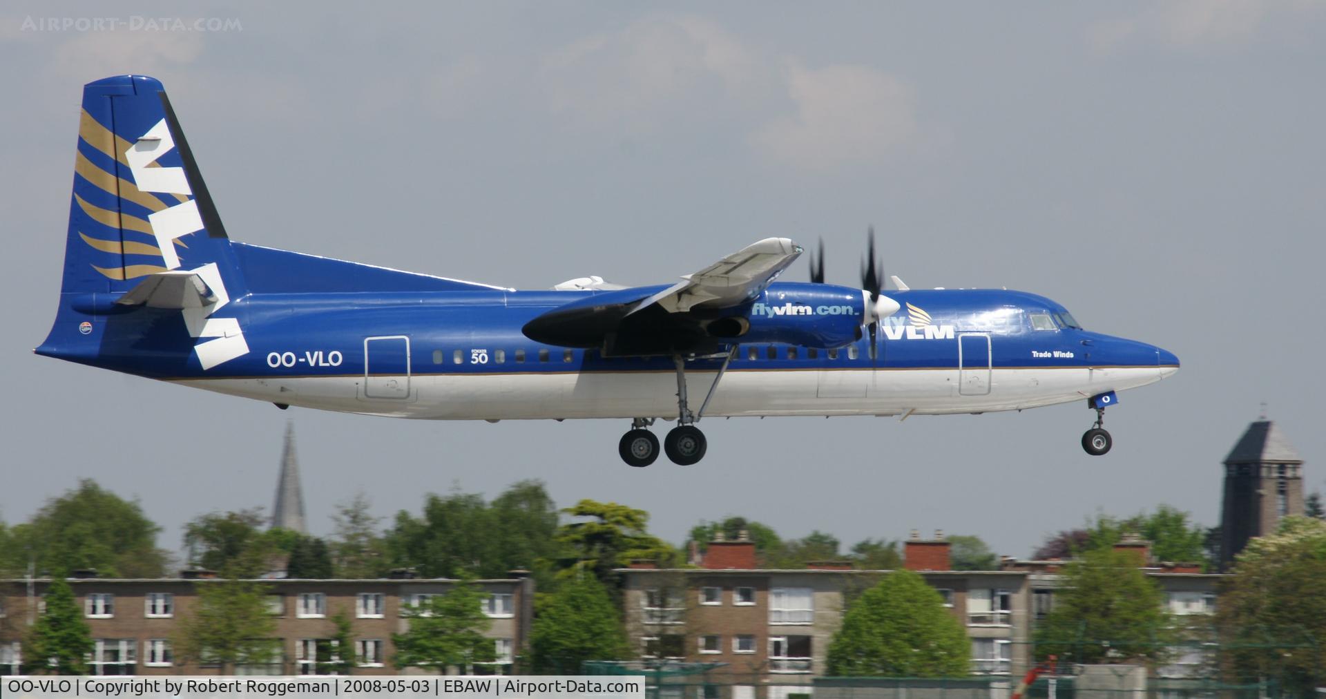 OO-VLO, 1988 Fokker 50 C/N 20127, Named TRADE WINDS