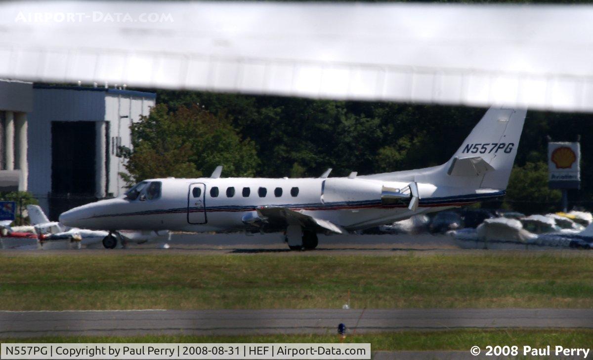 N557PG, 2003 Cessna 560 C/N 560-0557, Slowing her down on the rollout