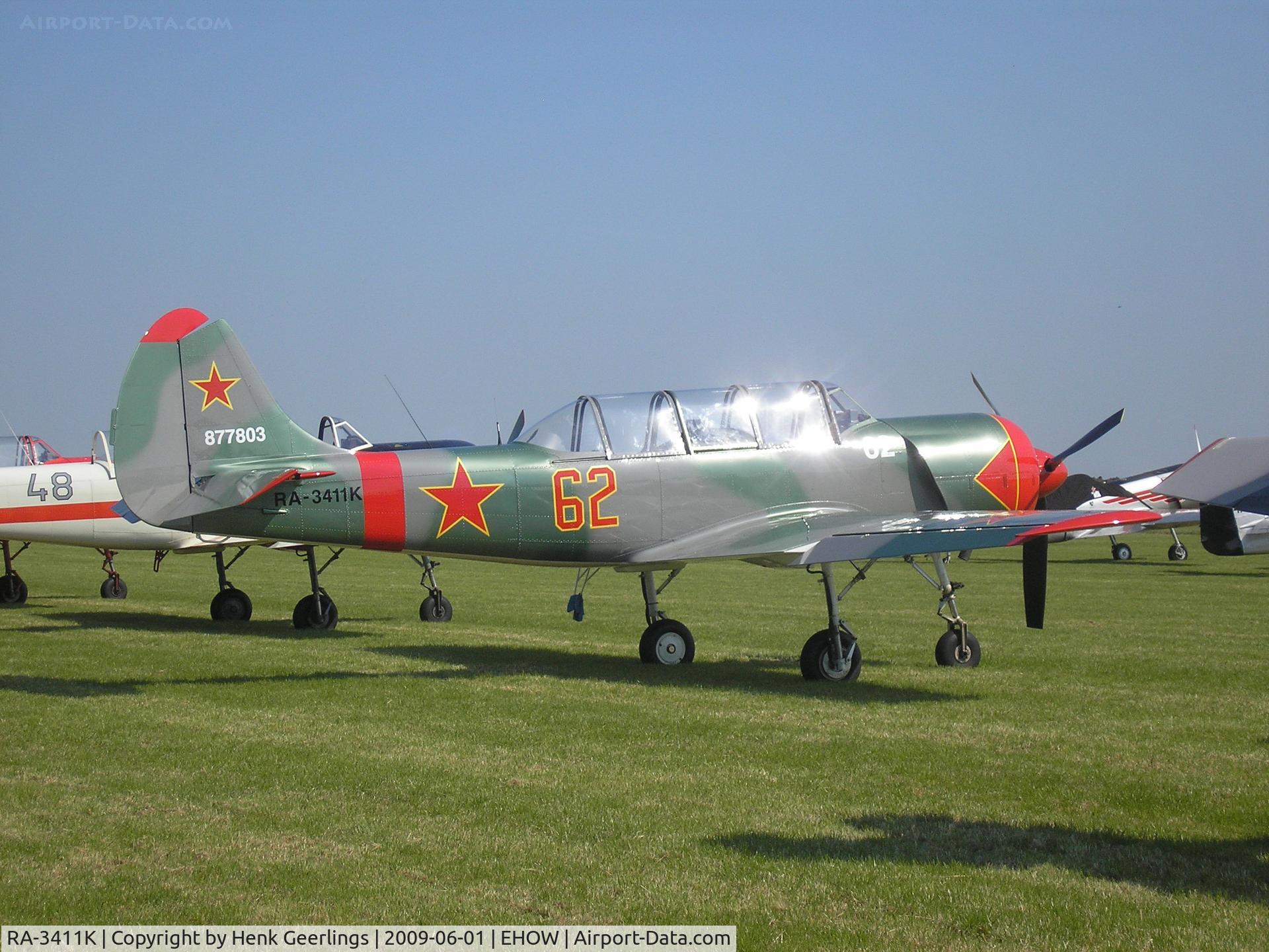 RA-3411K, 1987 Yakovlev Yak-52 C/N 877803, Oostwold  Airport  Airshow june 2009