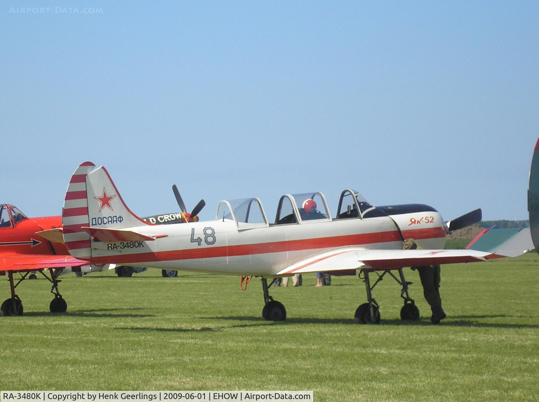 RA-3480K, Yakovlev Yak-52 C/N 9111413, Oostwold  Airport  Airshow june 2009